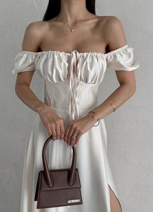 Невероятное сатиновое платье6 фото