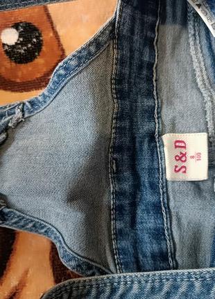 Комбинезон джинсовый на девочку 110-1304 фото