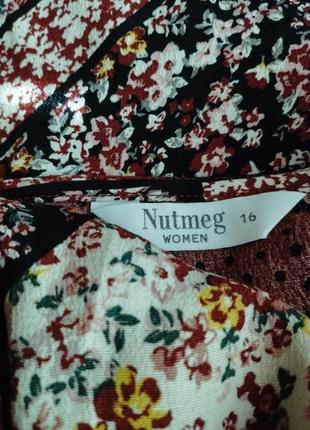 Натуральное платье nutmeg цветочный принт длина 1314 фото