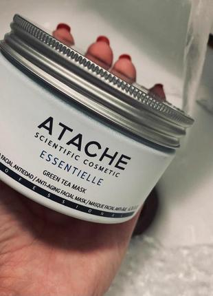 Успокаивающая маска с экстрактом зеленого чая essentielle. green tea mask profesional - atache