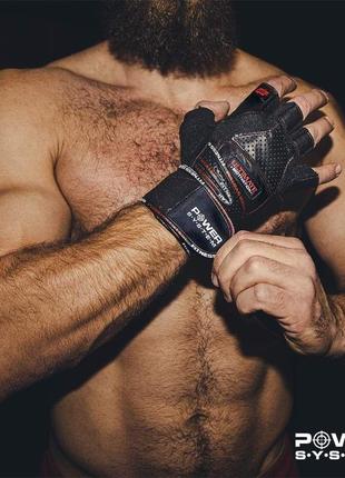 Перчатки для фитнеса и тяжелой атлетики power system ps-2810 ultimate motivation black/red line m6 фото