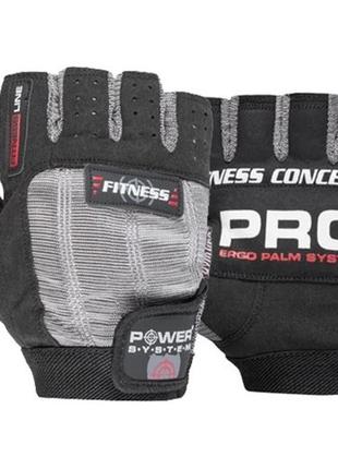 Перчатки для фитнеса и тяжелой атлетики power system ps-2300 fitness grey/black l