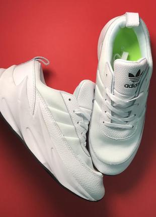 Белые мужские кроссовки adidas sharks white5 фото