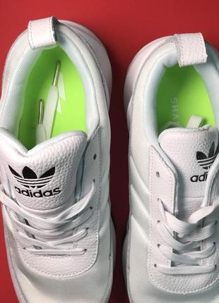 Белые мужские кроссовки adidas sharks white1 фото