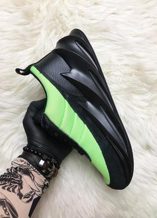Adidas sharks green black. мужские кожаные демисезонные кроссовки адидас.4 фото