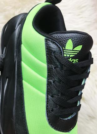 Adidas sharks green black. мужские кожаные демисезонные кроссовки адидас.7 фото