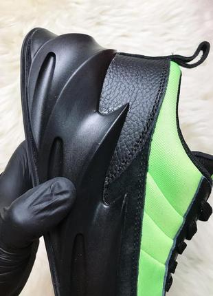 Adidas sharks green black. мужские кожаные демисезонные кроссовки адидас.9 фото