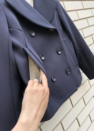 Темно-синій жакет,піджак,полу-пальто,віскоза h&m4 фото