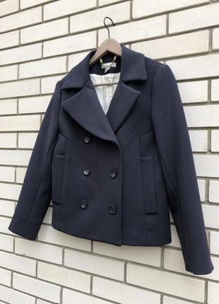 Темно-синій жакет,піджак,полу-пальто,віскоза h&m9 фото