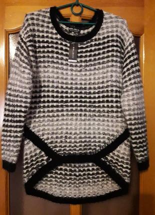 Теплый удлиненный свитер от select. размер 42 - 46.1 фото