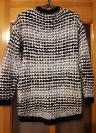 Теплый удлиненный свитер от select. размер 42 - 46.2 фото