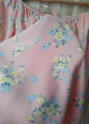 Невесомая блуза в цветы3 фото