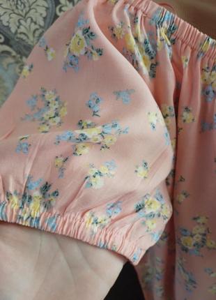 Невесомая блуза в цветы7 фото