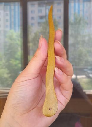 Стильна дерев'яна паличка для волосся бохо5 фото