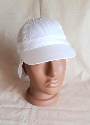 Кепка h&m швеция с защитой хлопковая белая на 9-12 месяцев