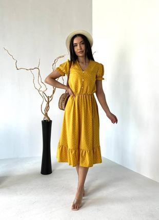 Летнее женское платье платье платье желтый цвет 42-44, 46-48, 50-52