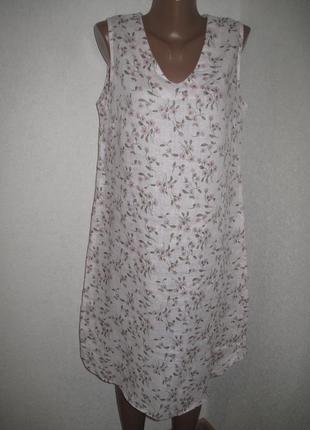 Тонкое льняное платье bellambra италия р-рм