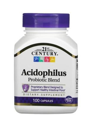21 st century суміш ацидофільних пробіотиків (acidophilus), 100 капсул1 фото