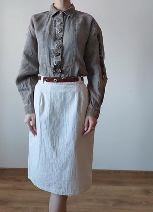 Вінтажна австрійська австрія amann тірольська сорочка з едельвейсами4 фото