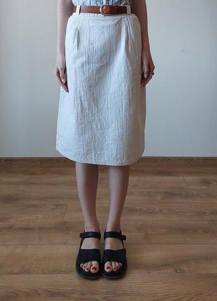 Винтажная льняная юбка st. mitchael