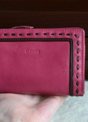 Oriano кожаный кошелек портмоне из натуральной кожи.3 фото