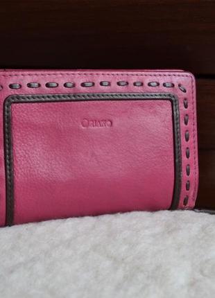 Oriano кожаный кошелек портмоне из натуральной кожи.4 фото