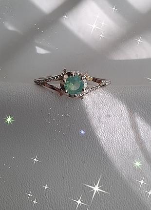 🫧 18.5 розмір кільце срібло золото опал