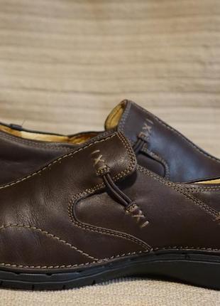 Легчайшие темно-коричневые кожаные спортивные туфельки clarks unstructured. англия. uk 6.6 фото