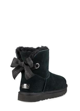 Угги женские ugg customizable bailey bow mini черные (1100212-1) с запасной лентой угг6 фото