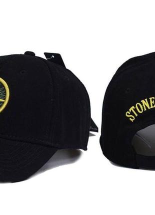 Мужская кепка стон айленд / качественная кепка stone island в черном цвете на лето1 фото