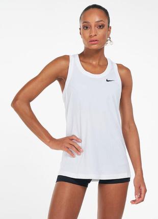 Женский топ майка nike  women's dri-fit racerback tank top  спина борцовка размер s