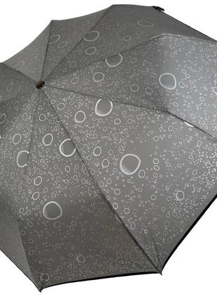 Женский зонт полуавтомат с пузырями от toprain, серый 0541-6