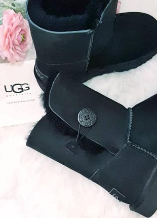 Угги женские ugg bailey button ii с пуговицей черные. ugg australia . 1016226 blk8 фото