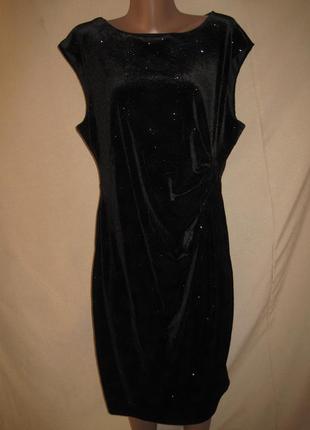 Велюровое платье с блестками m&co р-р18,1 фото