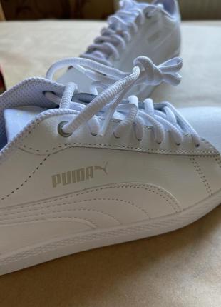 Кожаные белые кеды puma женские кеды4 фото