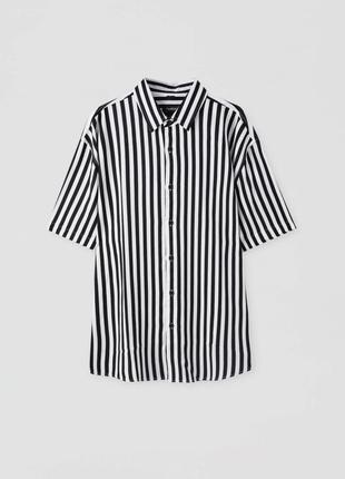 Новая мужская оверсайз рубашка короткий рукав