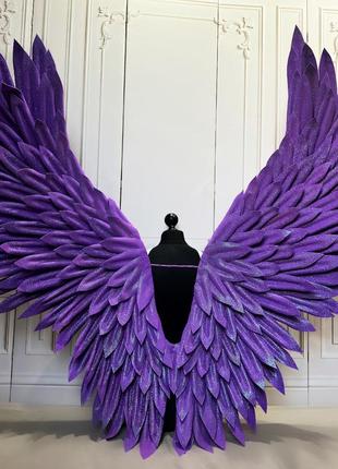Великі фіолетові крила ангела для фотосесії/фотозона