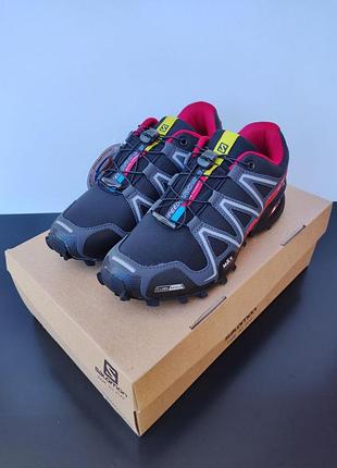 Кроссовки мужские salomon speedcross black&amp;red. топ качество!