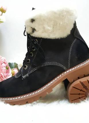 Угги женские ugg australia ботинки коричневые c натуральным мехом 601-322 фото