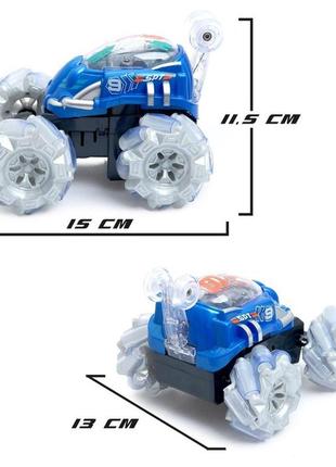 Трюкова машинка на радіокеруванні (роликові колеса) синя  арт. 999 g-23 cs топ5 фото