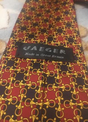 Винтаж  jaeger  england стильный шелковый шелк галстук принт3 фото