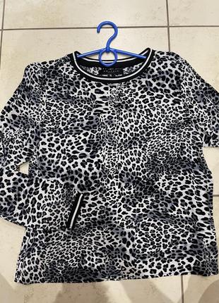 Свитшот кофта блуза леопардовая