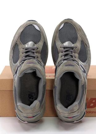 Чоловічі сірі кросівки new balance 2002r dark grey(  нью беленс 2002р темно-сірі  замшеві )6 фото