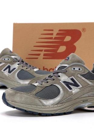 Чоловічі сірі кросівки new balance 2002r dark grey(  нью беленс 2002р темно-сірі  замшеві )7 фото