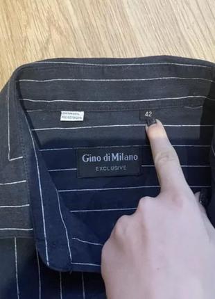 Рубашка gino di milano синего цвета