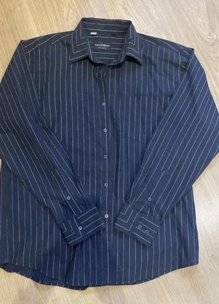 Рубашка gino di milano синего цвета