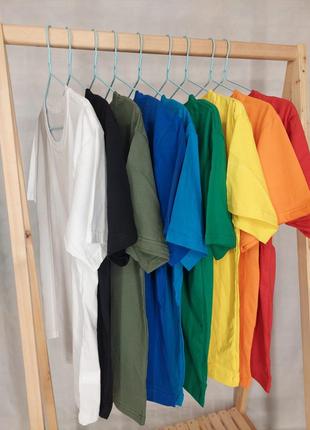 Новые унисекс базовые однотонные футболки со 100 % хлопка, яркие цвета, размеры с,м-л, хл, 6 хл1 фото