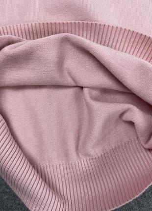 Зефірне плаття светр під шию з нашивкою та камінням7 фото