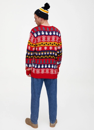 Свитер pull&bear merry x-mas цвет разноцветный m мех384 фото