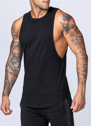 Безрукавка мужская майка черная
